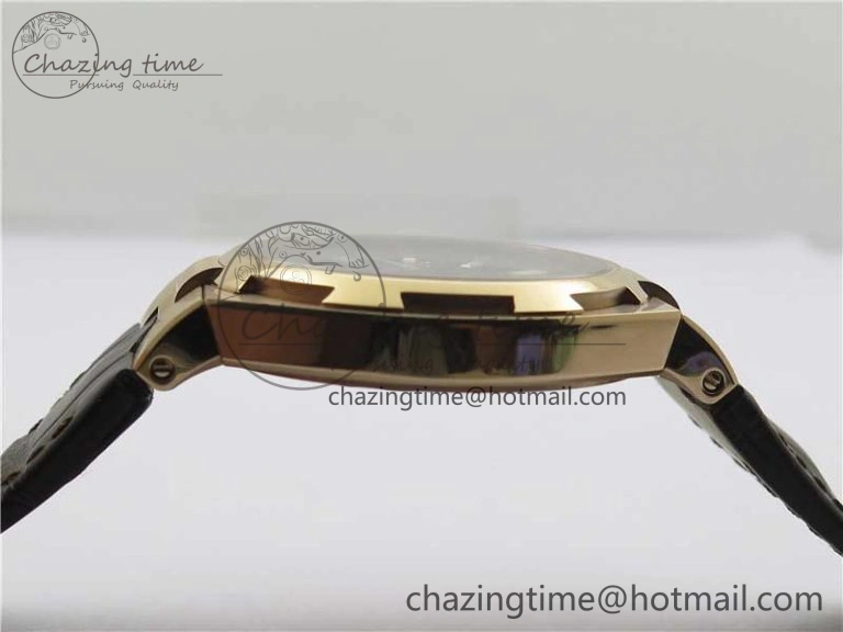 Overseas RG MKS 1:1 Best Edition Gray Dial on Brown Leather Strap MIYOTA Durable 9931