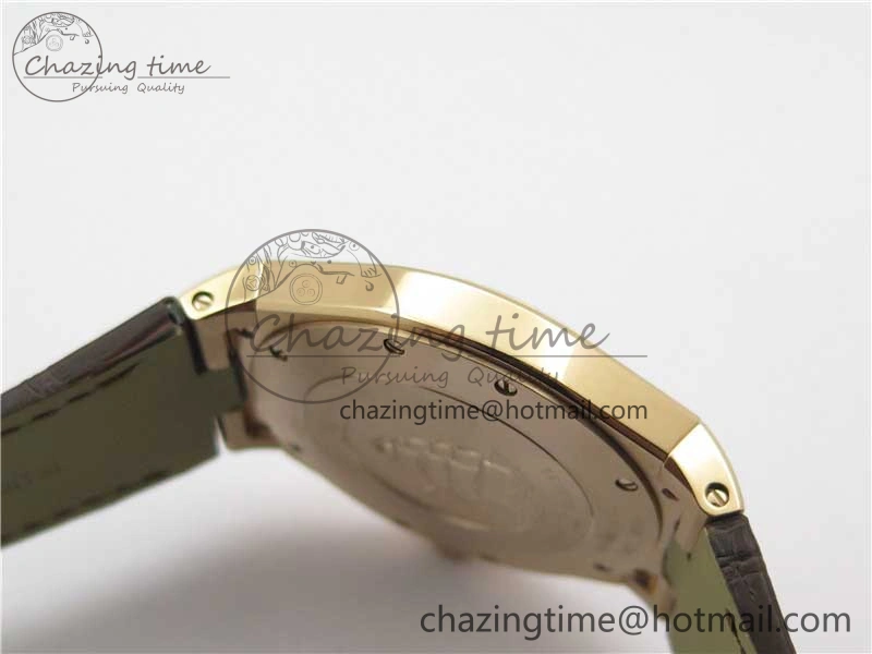 Overseas RG MKS 1:1 Best Edition Gray Dial on Brown Leather Strap MIYOTA Durable 9931