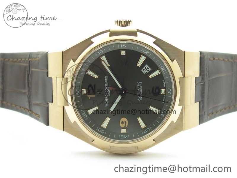 Overseas RG MKS 1:1 Best Edition Gray Dial on Brown Leather Strap MIYOTA Durable 9931