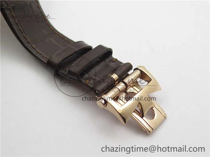 Overseas RG MKS 1:1 Best Edition Gray Dial on Brown Leather Strap MIYOTA Durable 9931