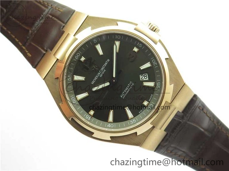 Overseas RG MKS 1:1 Best Edition Gray Dial on Brown Leather Strap MIYOTA Durable 9931