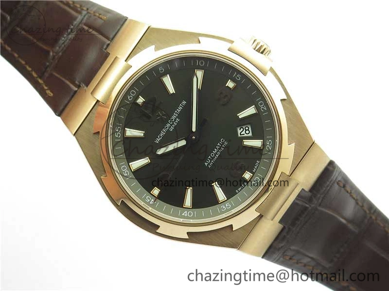 Overseas RG MKS 1:1 Best Edition Gray Dial on Brown Leather Strap MIYOTA Durable 9931