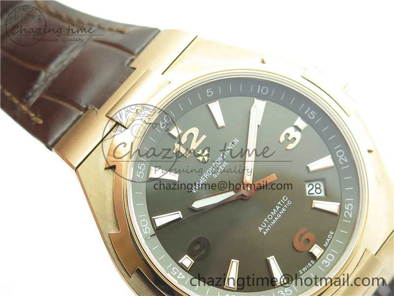 Overseas RG MKS 1:1 Best Edition Gray Dial on Brown Leather Strap MIYOTA Durable 9931