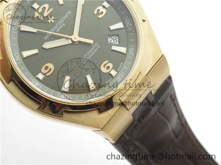 Overseas RG MKS 1:1 Best Edition Gray Dial on Brown Leather Strap MIYOTA Durable 9931