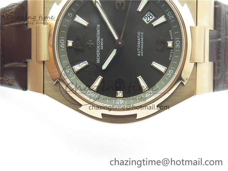 Overseas RG MKS 1:1 Best Edition Gray Dial on Brown Leather Strap MIYOTA Durable 9931