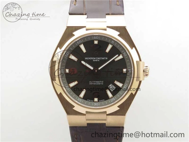 Overseas RG MKS 1:1 Best Edition Gray Dial on Brown Leather Strap MIYOTA Durable 9931