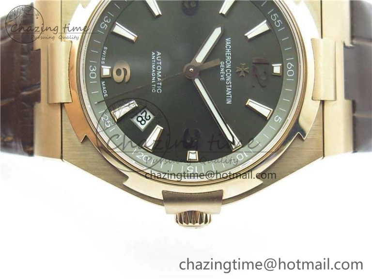 Overseas RG MKS 1:1 Best Edition Gray Dial on Brown Leather Strap MIYOTA Durable 9931