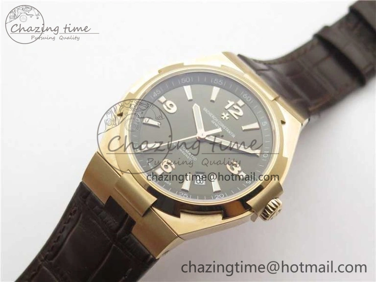 Overseas RG MKS 1:1 Best Edition Gray Dial on Brown Leather Strap MIYOTA Durable 9931
