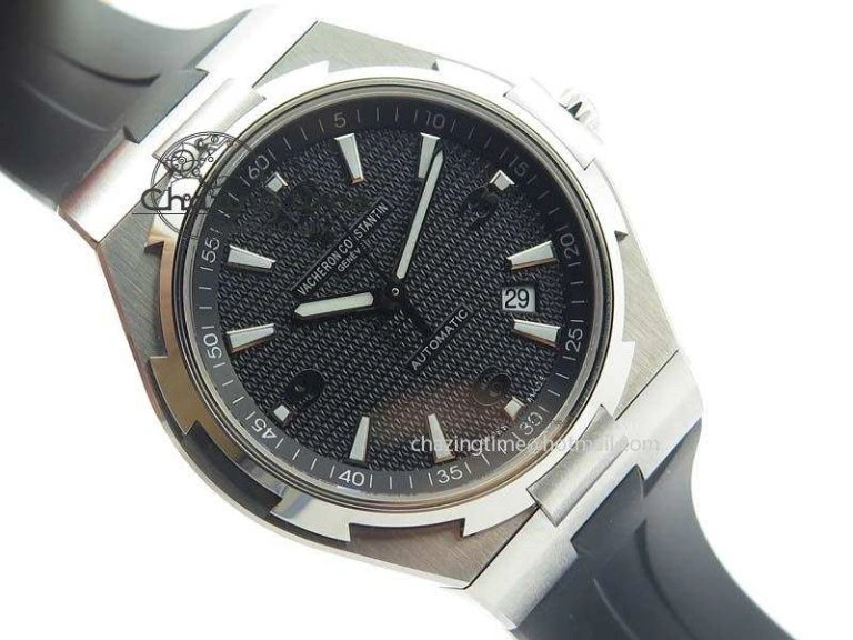 Overseas SS JJF 1:1 Best Edition Black Dial On Rubber Strap MIYOTA TopPick 9992
