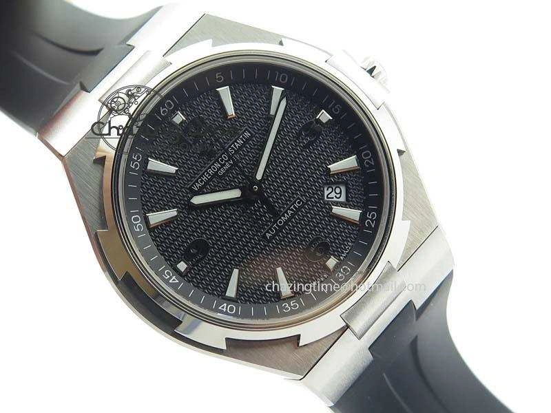 Overseas SS JJF 1:1 Best Edition Black Dial On Rubber Strap MIYOTA TopPick 9992