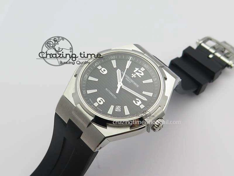 Overseas SS JJF 1:1 Best Edition Black Dial On Rubber Strap MIYOTA TopPick 9992