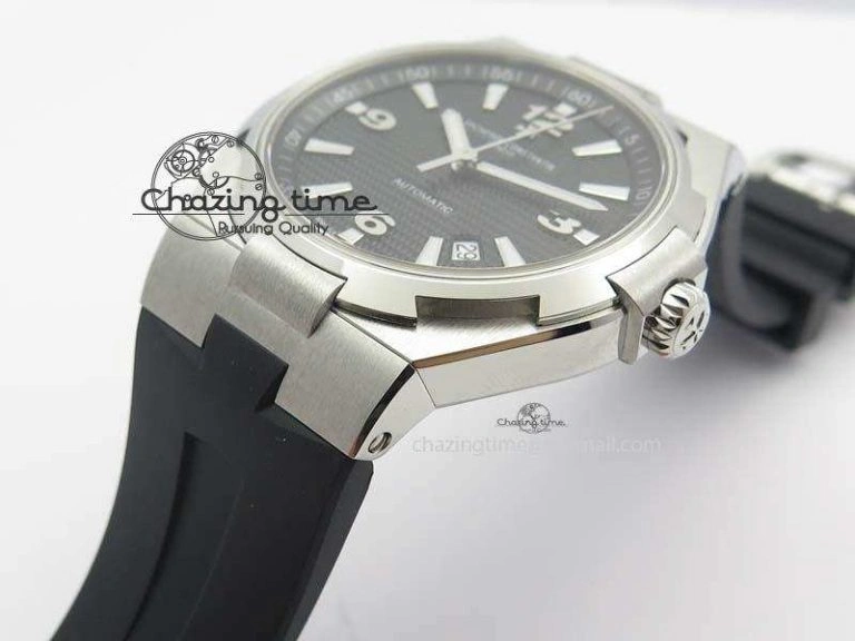 Overseas SS JJF 1:1 Best Edition Black Dial On Rubber Strap MIYOTA TopPick 9992