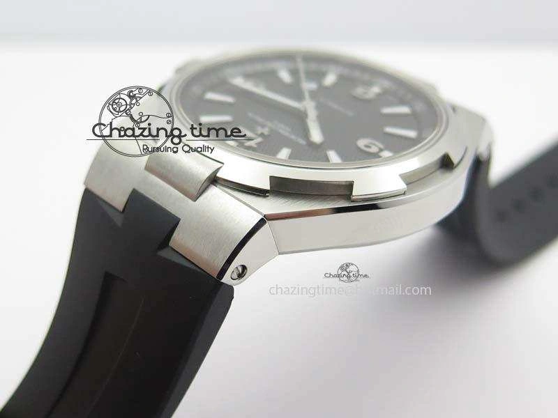 Overseas SS JJF 1:1 Best Edition Black Dial On Rubber Strap MIYOTA TopPick 9992