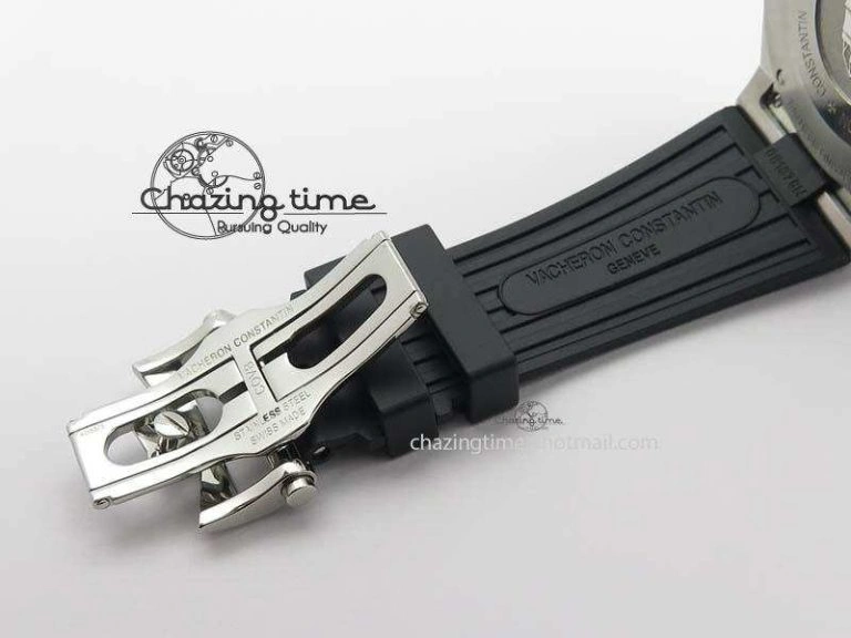 Overseas SS JJF 1:1 Best Edition Black Dial On Rubber Strap MIYOTA TopPick 9992