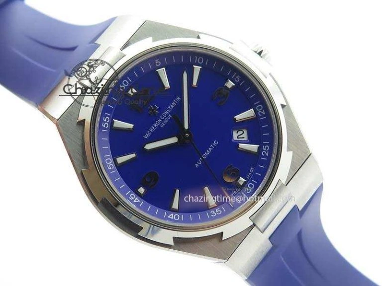 Overseas SS JJF 1:1 Best Edition Blue Dial On Rubber Strap MIYOTA Neat 9991