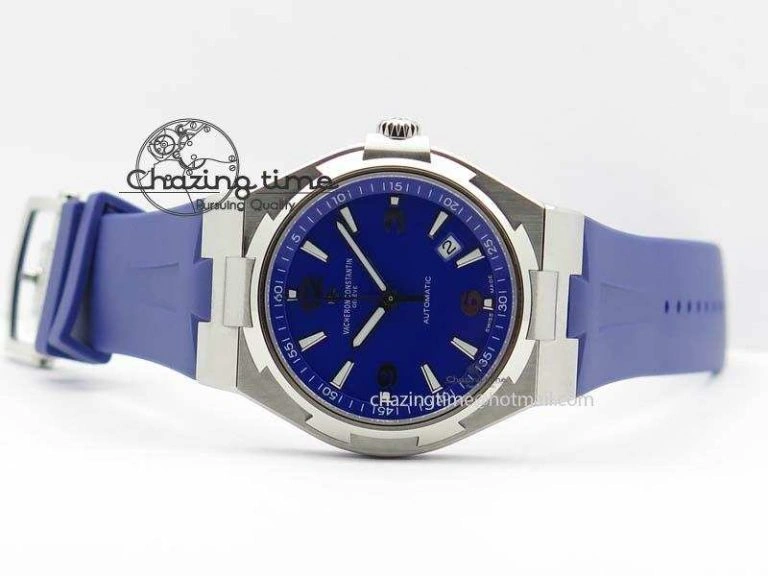 Overseas SS JJF 1:1 Best Edition Blue Dial On Rubber Strap MIYOTA Neat 9991