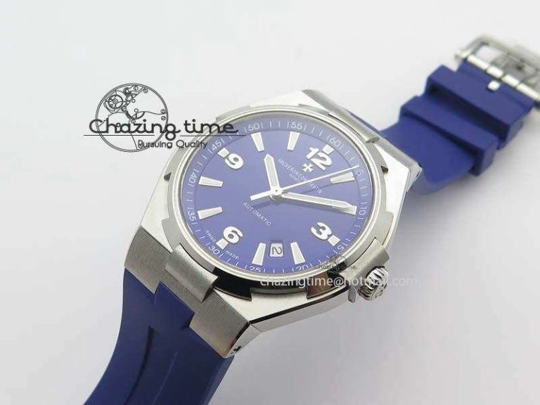 Overseas SS JJF 1:1 Best Edition Blue Dial On Rubber Strap MIYOTA Neat 9991