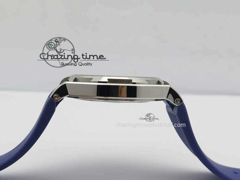 Overseas SS JJF 1:1 Best Edition Blue Dial On Rubber Strap MIYOTA Neat 9991