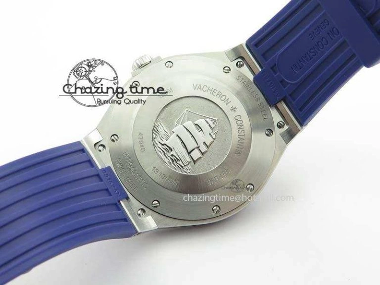 Overseas SS JJF 1:1 Best Edition Blue Dial On Rubber Strap MIYOTA Neat 9991