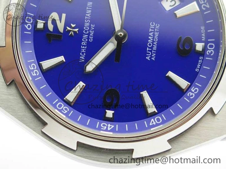 Trendy Overseas SS JJF 1:1 Best Edition Blue Dial On SS Bracelet MIYOTA 9980