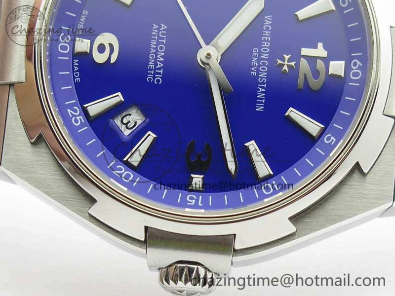 Trendy Overseas SS JJF 1:1 Best Edition Blue Dial On SS Bracelet MIYOTA 9980