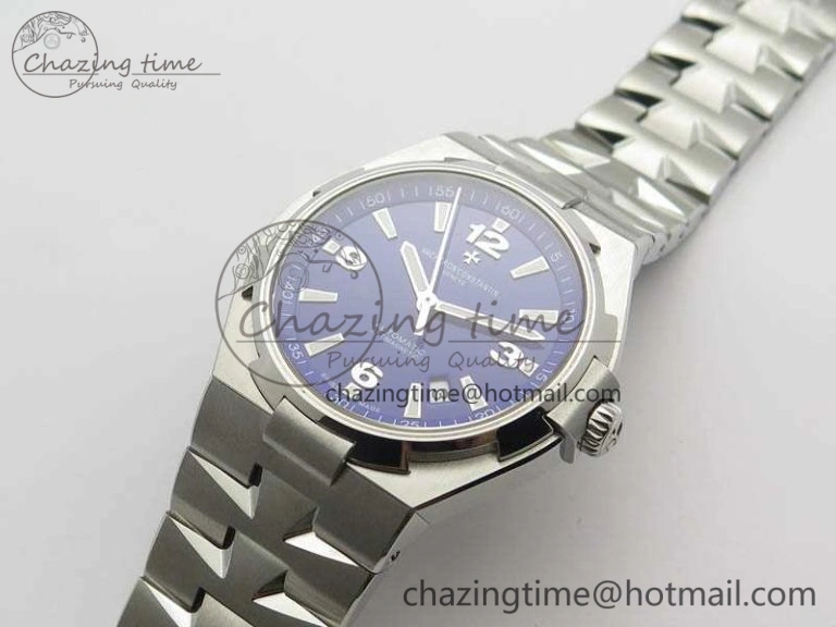Trendy Overseas SS JJF 1:1 Best Edition Blue Dial On SS Bracelet MIYOTA 9980