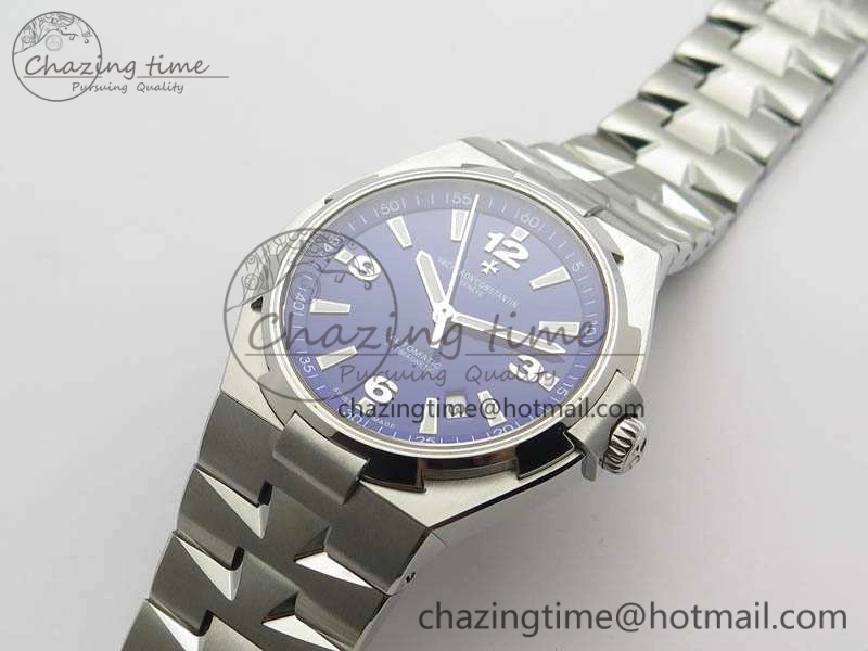 Trendy Overseas SS JJF 1:1 Best Edition Blue Dial On SS Bracelet MIYOTA 9980
