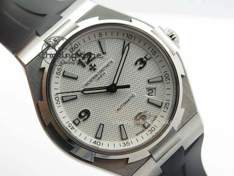 Overseas SS JJF 1:1 Best Edition White Dial On Rubber Strap MIYOTA SmartChoice 9987