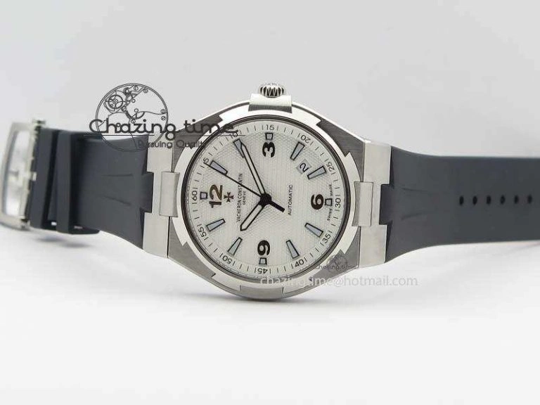 Overseas SS JJF 1:1 Best Edition White Dial On Rubber Strap MIYOTA SmartChoice 9987