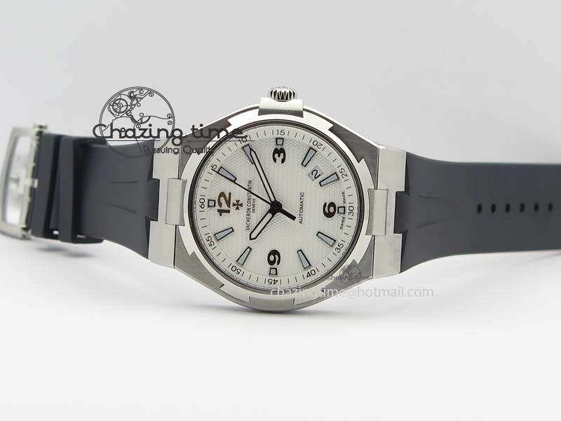 Overseas SS JJF 1:1 Best Edition White Dial On Rubber Strap MIYOTA SmartChoice 9987