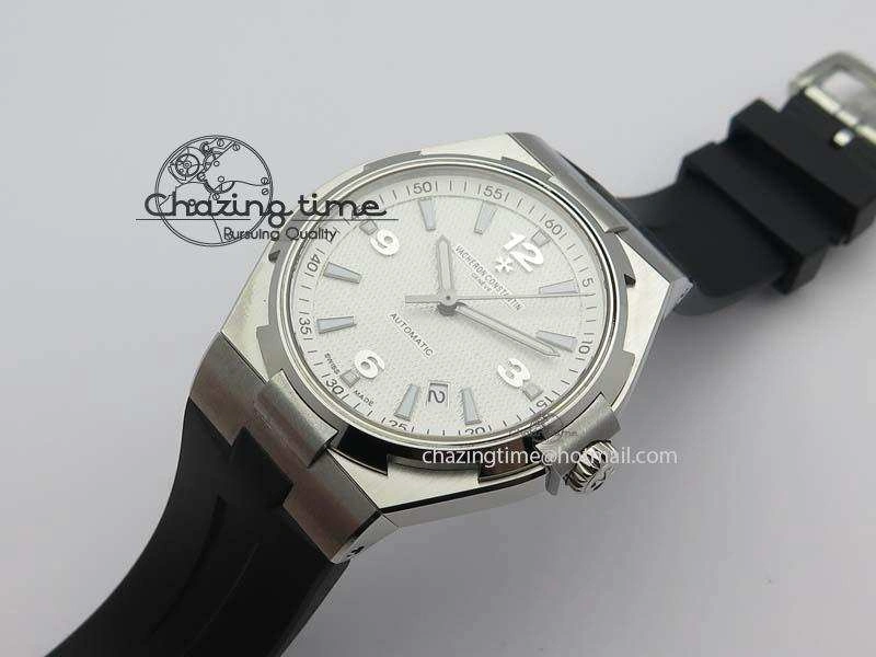 Overseas SS JJF 1:1 Best Edition White Dial On Rubber Strap MIYOTA SmartChoice 9987