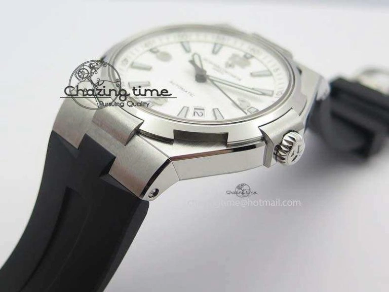 Overseas SS JJF 1:1 Best Edition White Dial On Rubber Strap MIYOTA SmartChoice 9987