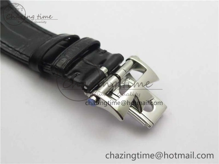Overseas SS MKS 1:1 Best Edition Black Dial on Black Leather Strap MIYOTA FlexibleFit 9916