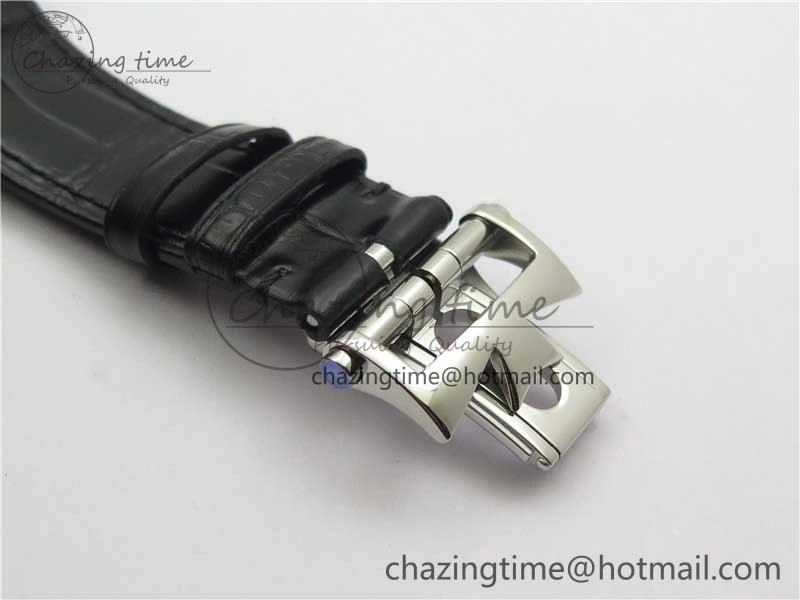 Overseas SS MKS 1:1 Best Edition Black Dial on Black Leather Strap MIYOTA FlexibleFit 9916