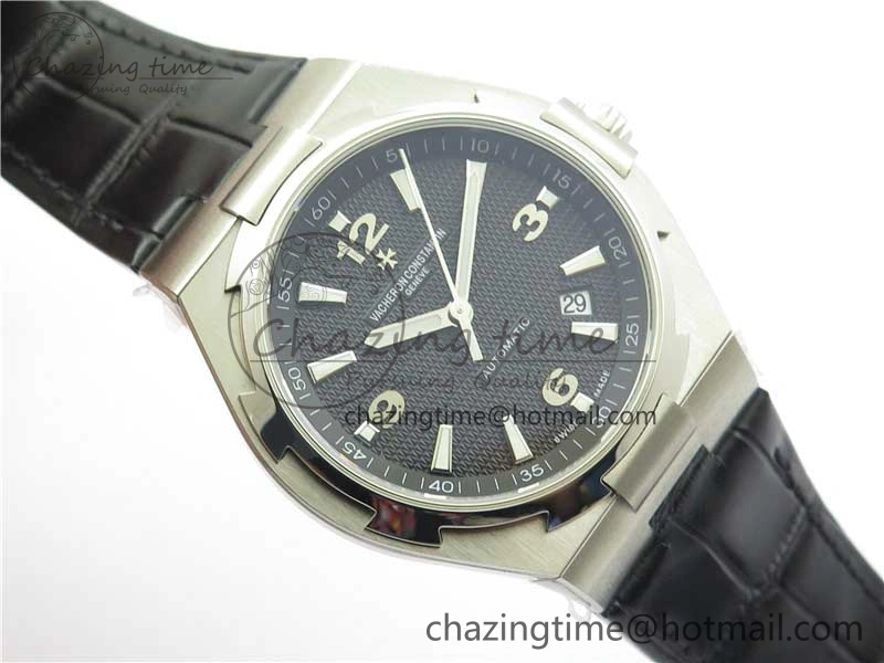 Overseas SS MKS 1:1 Best Edition Black Dial on Black Leather Strap MIYOTA FlexibleFit 9916