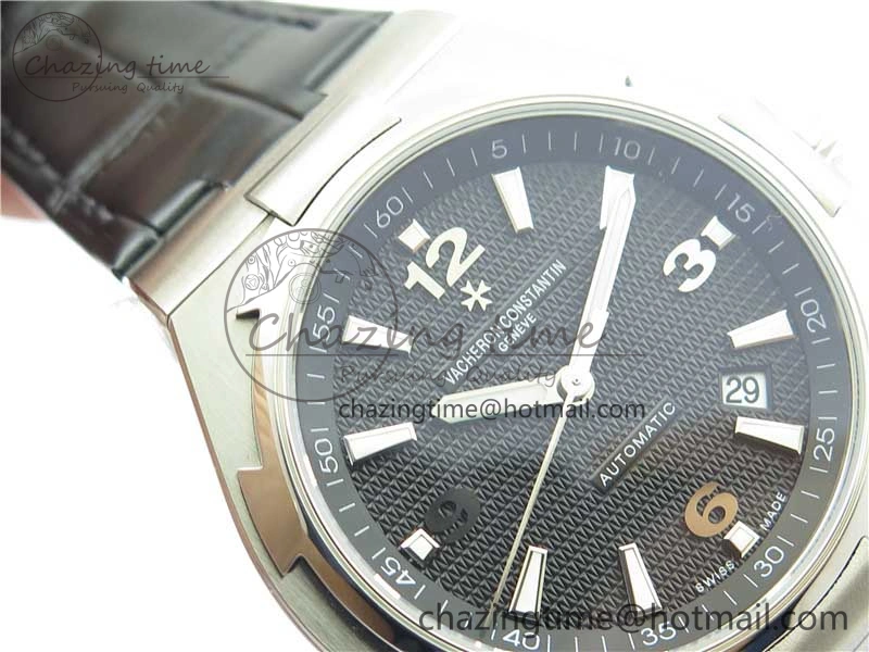 Overseas SS MKS 1:1 Best Edition Black Dial on Black Leather Strap MIYOTA FlexibleFit 9916