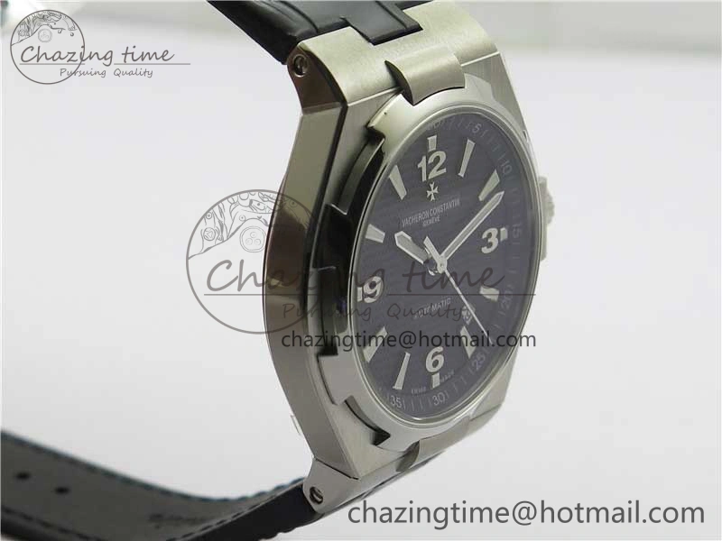 Overseas SS MKS 1:1 Best Edition Black Dial on Black Leather Strap MIYOTA FlexibleFit 9916