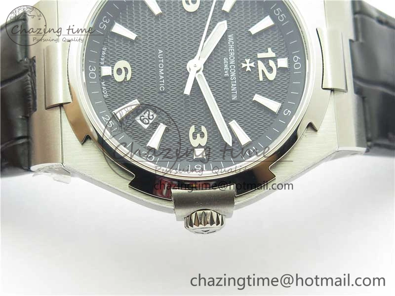Overseas SS MKS 1:1 Best Edition Black Dial on Black Leather Strap MIYOTA FlexibleFit 9916