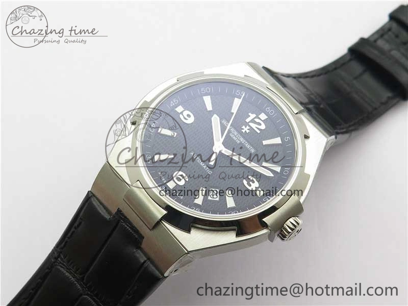 Overseas SS MKS 1:1 Best Edition Black Dial on Black Leather Strap MIYOTA FlexibleFit 9916