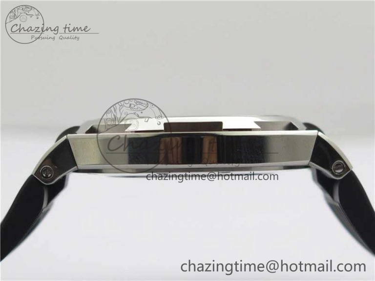 TimelessDesign Overseas SS MKS 1:1 Best Edition Black Dial on Black Rubber Strap MIYOTA 9923