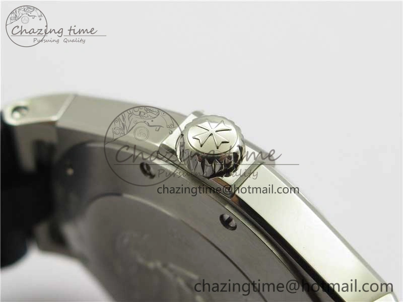 TimelessDesign Overseas SS MKS 1:1 Best Edition Black Dial on Black Rubber Strap MIYOTA 9923