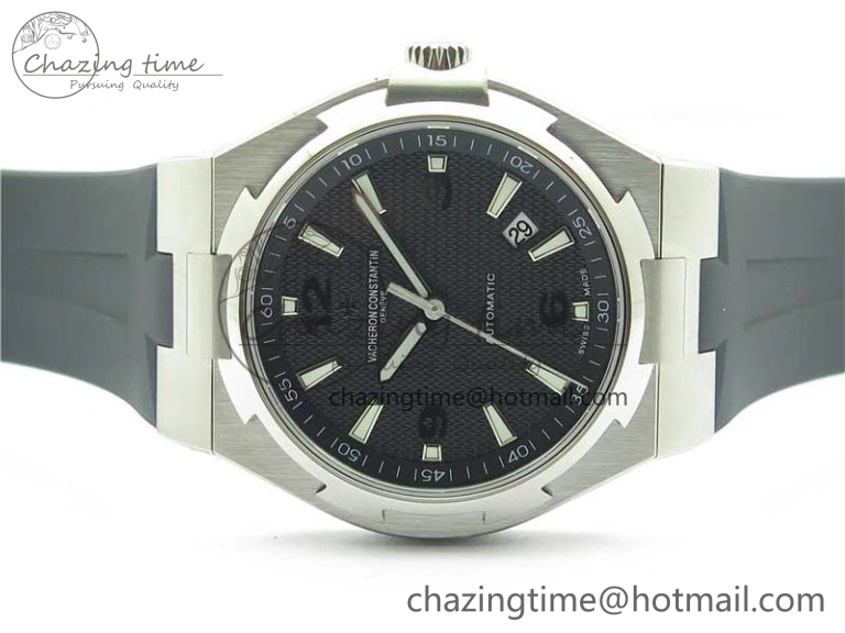 TimelessDesign Overseas SS MKS 1:1 Best Edition Black Dial on Black Rubber Strap MIYOTA 9923