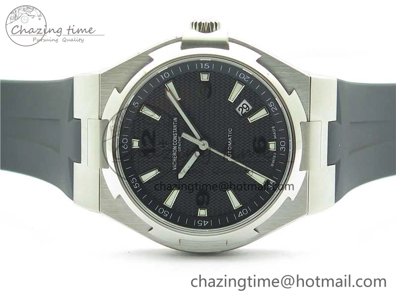 TimelessDesign Overseas SS MKS 1:1 Best Edition Black Dial on Black Rubber Strap MIYOTA 9923