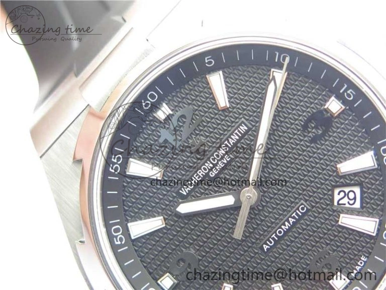 TimelessDesign Overseas SS MKS 1:1 Best Edition Black Dial on Black Rubber Strap MIYOTA 9923