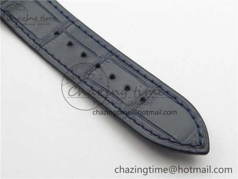 Overseas SS MKS 1:1 Best Edition Blue Dial on Blue Leather Strap MIYOTA EyeCatching 9921