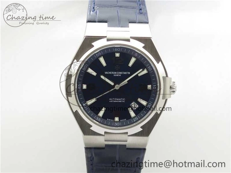 Overseas SS MKS 1:1 Best Edition Blue Dial on Blue Leather Strap MIYOTA EyeCatching 9921
