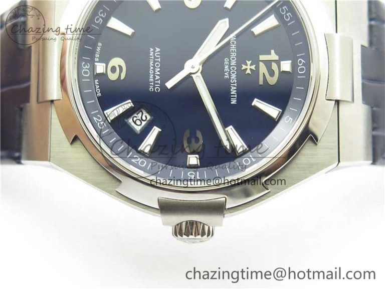 Overseas SS MKS 1:1 Best Edition Blue Dial on Blue Leather Strap MIYOTA EyeCatching 9921