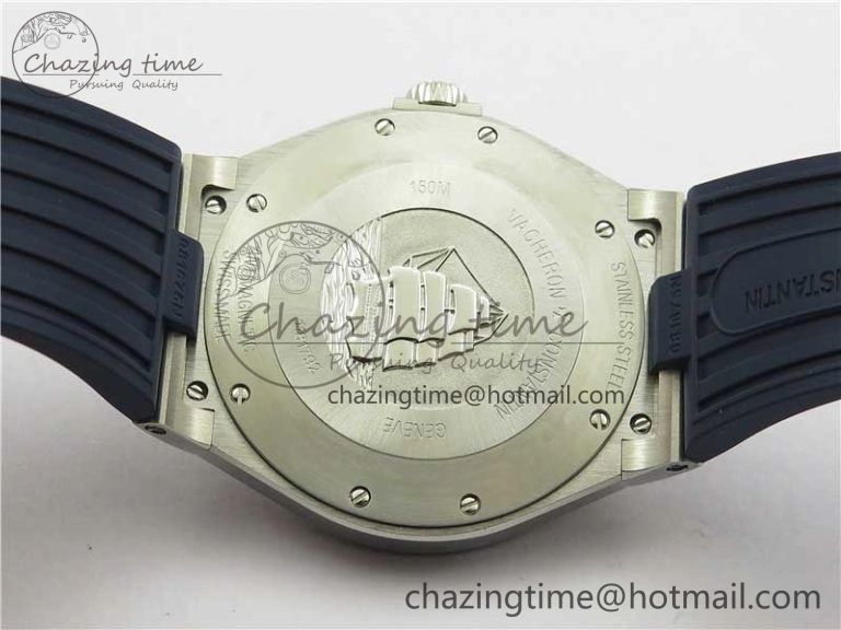 Timeless Overseas SS MKS 1:1 Best Edition Blue Dial on Blue Rubber Strap MIYOTA 9922