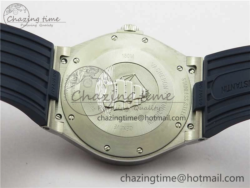 Timeless Overseas SS MKS 1:1 Best Edition Blue Dial on Blue Rubber Strap MIYOTA 9922