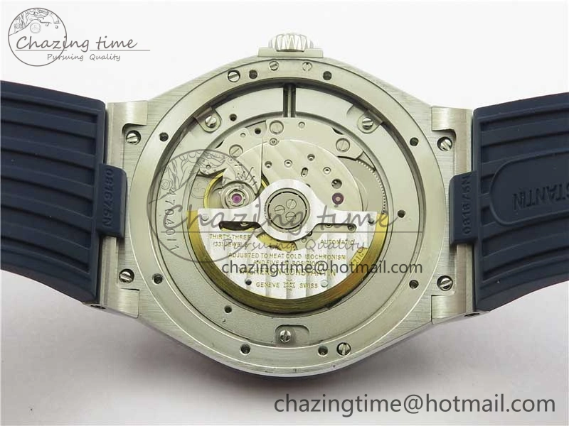 Timeless Overseas SS MKS 1:1 Best Edition Blue Dial on Blue Rubber Strap MIYOTA 9922